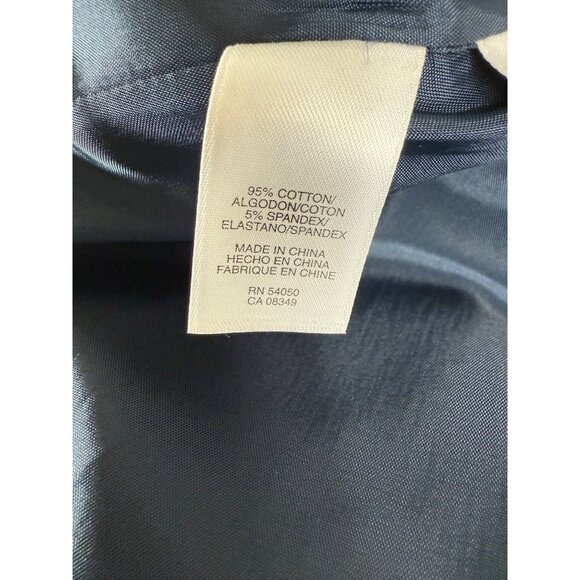 Jones New York Swing Trench Pea Coat Size L Stretch Retro Style Gold Tone Buckle - Picture 7 of 16